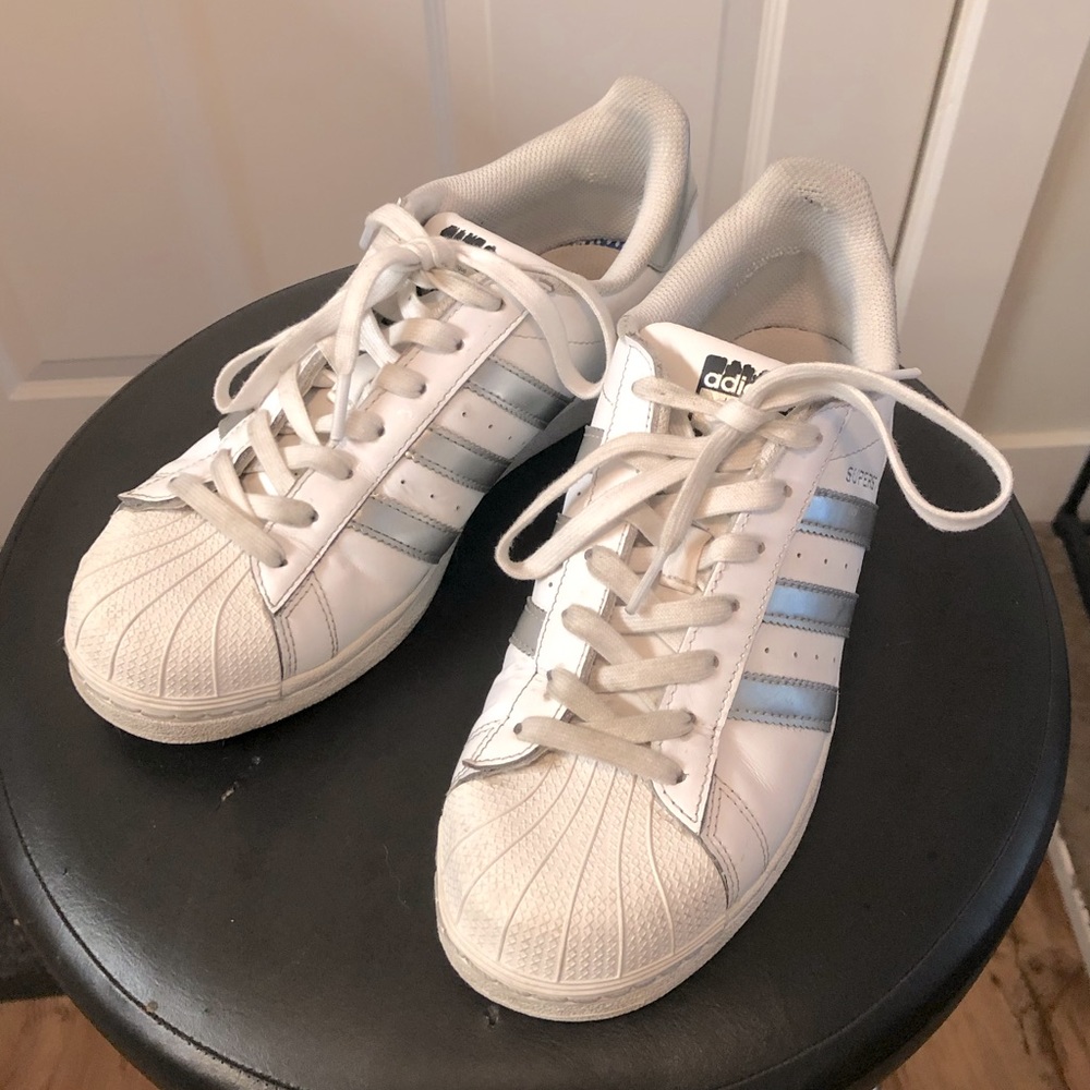 Adidas Superstars Womens Silver